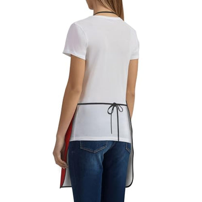Waterproof Apron with Pockets - color: Red