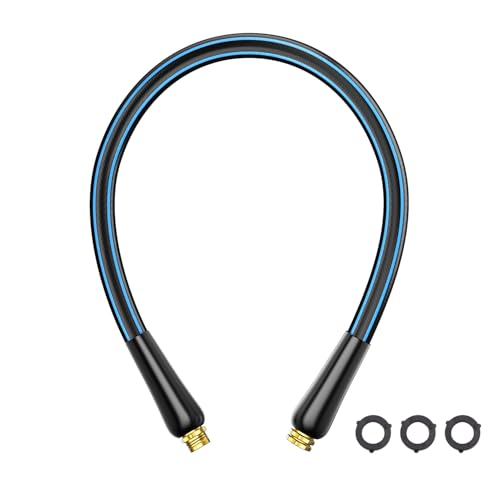 Short Garden Hose 3FT 5/8 Inch, Male to Female Connector, Leader Water Hose - color: Blue, size: 3FT