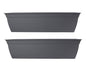 The HC Companies Eclipse Window Planter Box, 24 Inch, Warm Gray, 2-Pack - color: Warm Gray, size: 24" (Pack of 2)