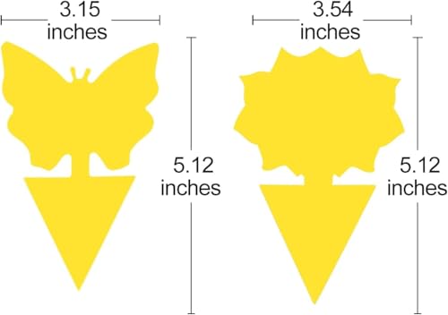 LFSYS 64 Pcs Yellow Sticky Fruit Fly Traps for Indoors Gants Plants