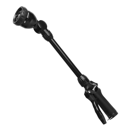 RESTMO Heavy Duty Metal Hose Wand, Watering Wand for Garden Hose - color: Flash Black