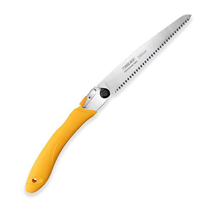 9.45" SK5 7TPI Folding Saw for Camping Hiking Garden - size: 9.45Inch-Yellow