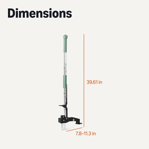 Amazon Basics Stand Up Weed Puller for Garden and Backyard, 4 Claw, 39.61", Black/Olive - style: Weed Puller