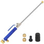 Jet Nozzle for Garden Hose, High Pressure Washer Hose Nozzle, Power Washer Wand with 2 Different Nozzles and Hose Quick Connectors for Car Washing, Garden Cleaning, Patio (Blue) - color: Blue