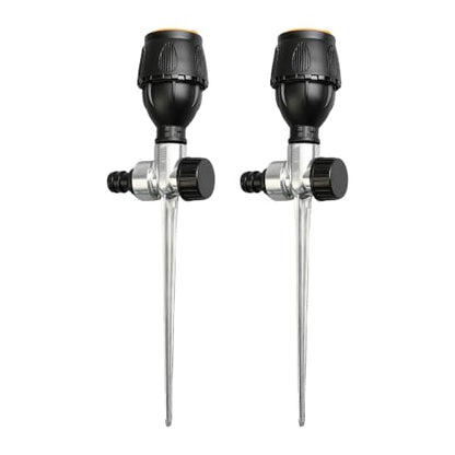 2 Pack Gear Drive Sprinkler 360° Rotating Metal Spike Base Yard