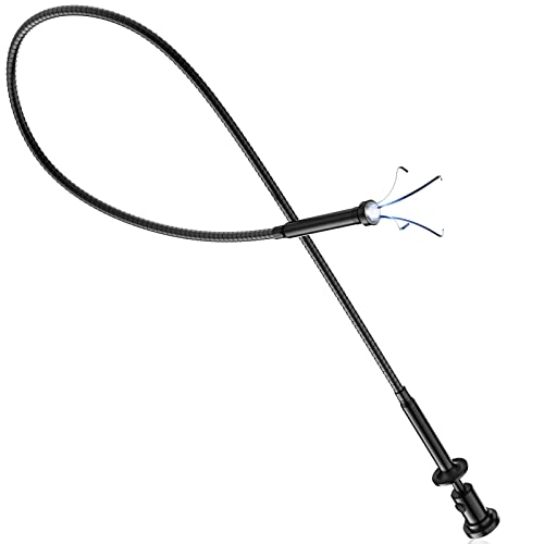 Housolution 28.34in Grabber Tool Magnetic, Bendable with LED Lights, Black - color: Black
