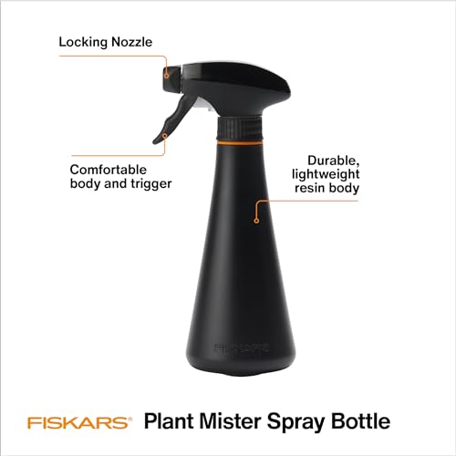 Fiskars 10oz Plant Mister Spray Bottle for Indoor Plants, Black - size: Mister