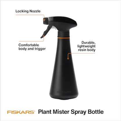 Fiskars 10oz Plant Mister Spray Bottle for Indoor Plants, Black - size: Mister