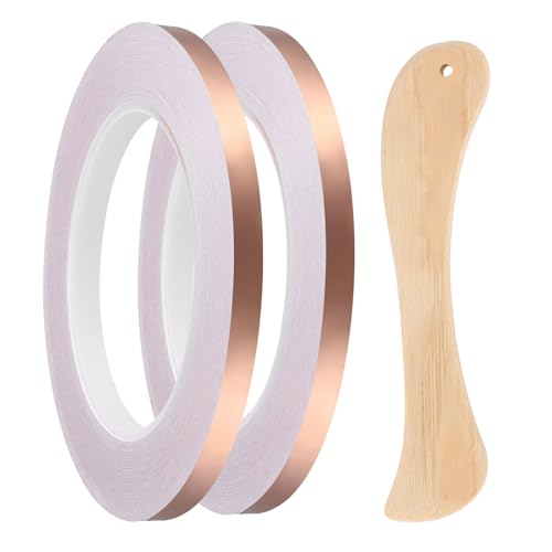 2pcs Copper Foil Tape 0.31" x98FT Single Conductive Adhesive Tape - size: 0.31 Inch x 98 FT
