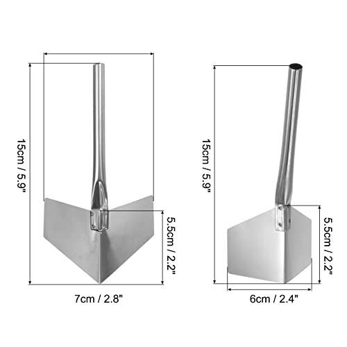 uxcell Inside and Outside Corner Trowels 2.7 Inch Stainless Steel Drywall Corner Shaping Tool 2sets - size: 2.7"