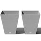 Veradek Pure Series Nobleton Planter - Tapered Square Outdoor Planter - color: Gray, size: 22 inch - 2 Pack