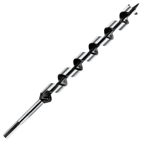 7/8 Inch x 12 Inch Long Ship Auger Drill Bit Set for Wood - size: 7/8"x12"