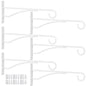 Eyrosa 8" Plant Hangers Hanging Hooks Minimalist 6 Pack, White - color: White