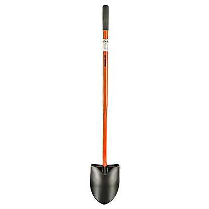 A.M. Leonard Round Point Shovel, 48 Inch Tubular Alloy Steel Handle