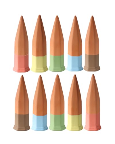 vensovo 10pcs Terracotta Watering Spikes - Colorful Automatic Self Watering Stakes, Plant Watering Devices for Wine Bottles Recycled Bottles, Clay Plant Garden Waterers for Vacations - color: Colorful-10pcs, size: 7in