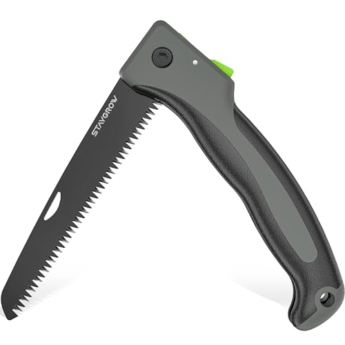7 Inch Folding Hand Pruning Saw, Heavy Duty Foldable Camping Saw