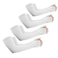 GOUNOD Sun Protection Cooling Arm Sleeves with Thumb Holes UPF 50+ UV - color: 4 Pairs White