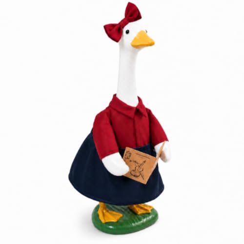 Back to School Porch Goose Outfit Teacher Costume for 23-Inch Goose Statue - color: Back to School Girl