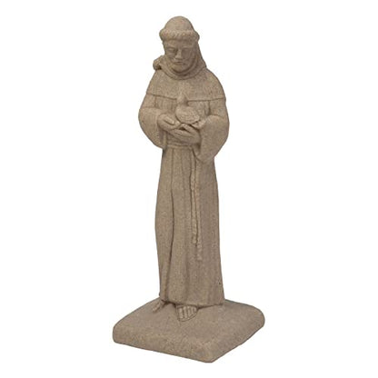 Emsco Group 2230-1AZ Saint Francis Statue – Natural Sandstone Appearance – Made of Resin – Lightweight – 29” Height - color: Sandstone, style: Saint Francis
