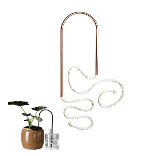 Plant Watering Spike for Indoor Potted Plants — Stainless Steel Auto-Watering Wick System | Waters 1-2 Weeks While You Travel | No Pump, No Electricity | Nordic Minimalist Design | Rose Gold - color: Rose Gold