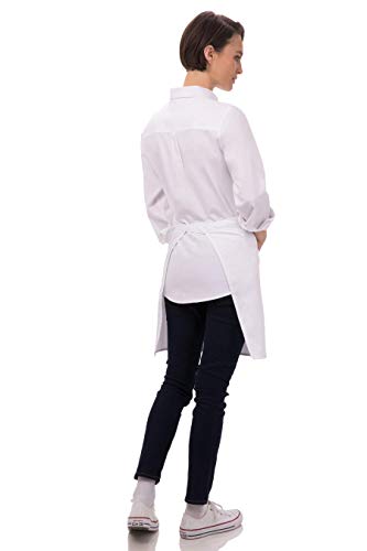 Chef Works Unisex Half Bistro Server Apron - color: White, 1 Pack