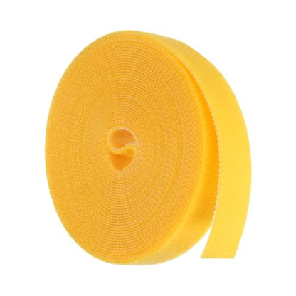 HARFINGTON Garden Plant Tape 16.4ft 19/32" Reusable Garden Plant Ties Strap Nylon Plant Twist Tie for Plant Gardening Home Office, Yellow - color: Yellow, size: 16.4ft x 19/32"