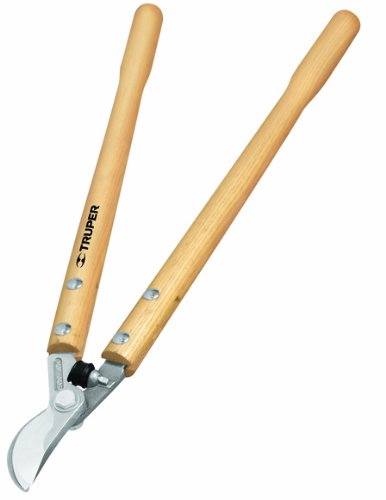 Truper 31481 Loppers, Rubber Bumper Guard Forged By-Pass Lopper, 21-Inch Double Riveted Hardwood Handles