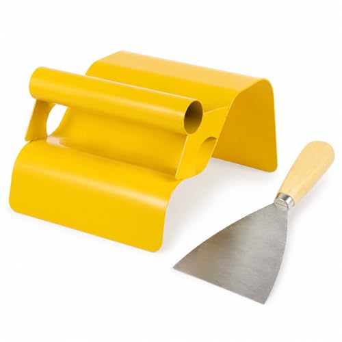 Concrete Curb Trowel, Stainless Steel Curb Tool with Putty Knife