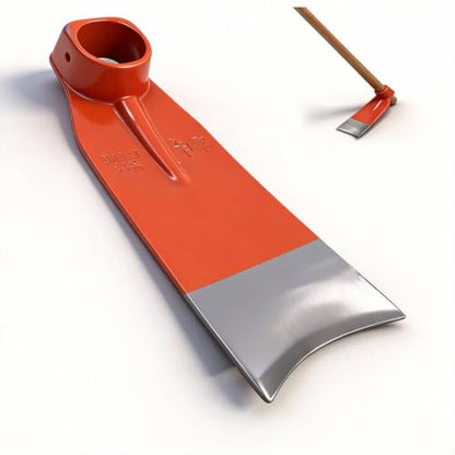 Garden Hoe Heavy Duty, 2.5LBs Sharp Edged Hoe Garden Tool for Soil Digging, High Carbon Rail Steel, Hand-Sharpened Edge, Heat-Treated for Strength & Stable Performance(Not Included Handle) - size: Straight Blade Hoe