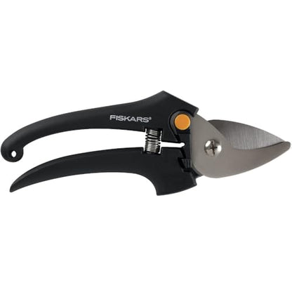 Fiskars Stainless Steel Bypass Fashion Pruner, Black [379200-1005 FSKSHR]