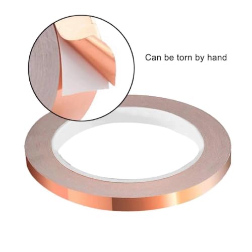 Double-Sided Conductive Copper Foil Tape 1/4" X 66Ft, 2 Mil，5-Pack - size: 1/4 inch*2mil*66ft-5