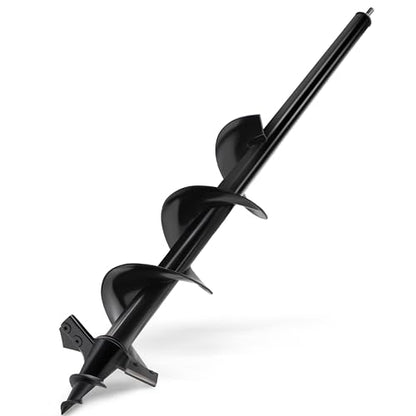 Auger Drill Bit for Planting - 4"X24" Heavy-Duty Auger Post Hole Digger for Fence- 3/8" Hex Drive Drill