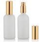 Hydior Glass Spray Bottle with Gold Sprayer, 3.4oz, 2 Pack - color: Gold Frosted