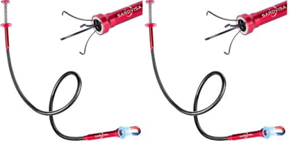 Bendable Flexible Magnetic Pickup Tool, 24'' Four Claw Grabber Tool, Accurate Pick Up In Narrow Space for Engine Bay/Home Sink/Drain/Earring/Keys/Metal Objects (Magnetic orientation) (Pack of 2) - size: Magnetic Directional Bend Pickup Tool (Pack of 2)