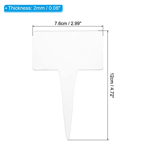 PATIKIL Acrylic Plant Tag Set, 12 Pack Reusable Rectangle, Transparent