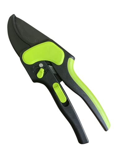 GARDEN GURU 2 in 1 Ratchet Pruning Shears Clippers – 4X Cutting Power – Ratcheting Garden Anvil Pruners Scissors - Makes Tough Cuts Easy - Ergonomic Handles - 1 Case (50 Pcs) - size: 50 Pack, style: 2 in 1 Ratchet (small hands)