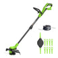 Greenworks 24V 12 in Cordless String Trimmer, 10 Blades, Tool Only - style: 12" NEW (Bare Tool)