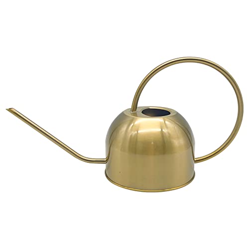 Hamiledyi 50 oz/1500 ml Stainless Steel Watering Can with Long Spout - color: Golden