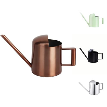 Mini Watering Can, 10oz/300ml Stainless Steel Long Spout Small Watering Can for Indoor Plants Succulents, Herbs (Bronze) - color: Copper