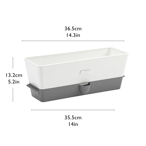 Cole & Mason Burwell Self-Watering Potted Herb Keeper - size: Triple Fresh Herb Keeper