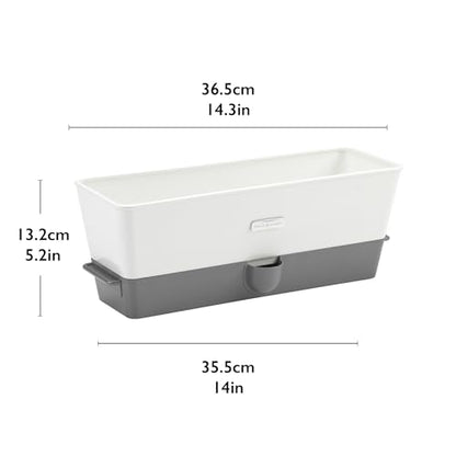 Cole & Mason Burwell Self-Watering Potted Herb Keeper - size: Triple Fresh Herb Keeper