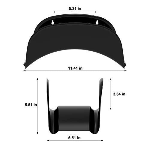 Gardzen 2-Pack Heavy Duty Hose Hanger Wall Mount Black - size: Black - 2 Pack