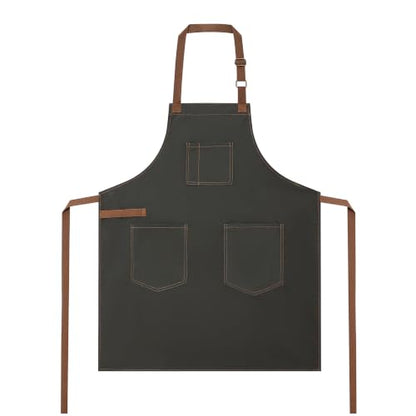 Unisex Heavy Duty Chef Apron w/Adjustable Strap & Large Pockets - color: Light Green