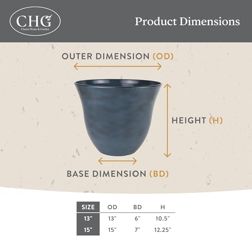 13" Honeysuckle Planter in Blue Jean - color: Blue Jean, size: 13"