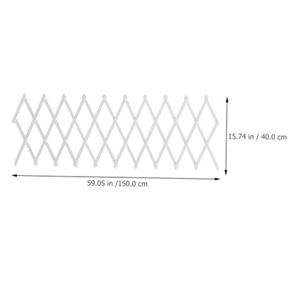 GALPADA Expandable Garden Fence Wall Fence Decor Wooden Fencing for Climbing Plant Support Patio Lawn Garden Decorative 59.05 X 15.74 X 0.59 in 1 piece