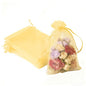 YHJZ 100PCS Gold Organza Bags, 4x6 Inch Small Mesh Bags Drawstring, Jewelry Gift Bags for Wedding, Party, Festival - color: Gold