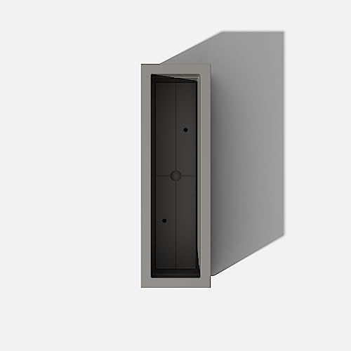 Veradek Block Series Long Box Planter - Rectangular Outdoor Planter - color: Gray, size: Medium