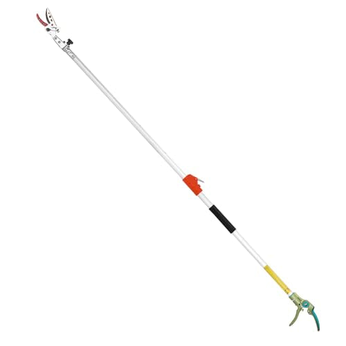LeafLux Extendable Tree Cutter, 6.23-10.5 FT Telescopic Pole Pruner, Lightweight Aluminum Handle, Teflon-Coated Blade, Cuts Up to 1/2 Inch, Ideal for Fruit Picking & Tree Branch Cutting | LFX118 - size: 6.23-10.5FT