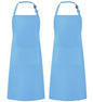 Syntus Apron for Men Women, Adjustable Cooking Kitchen Apron with 2 Pockets - color: Blue Light, style: 2 Polyester