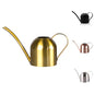 Small Watering Can for Indoor Plants, 15oz/450ml Stainless Steel Long Spout Watering Can for Succulents, Herbs (Gold) - color: Gold